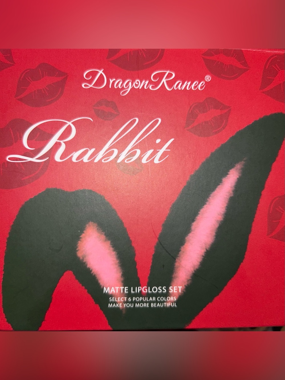 DragonRanee Rabbit Matte Lipgloss Set - Red & Pink